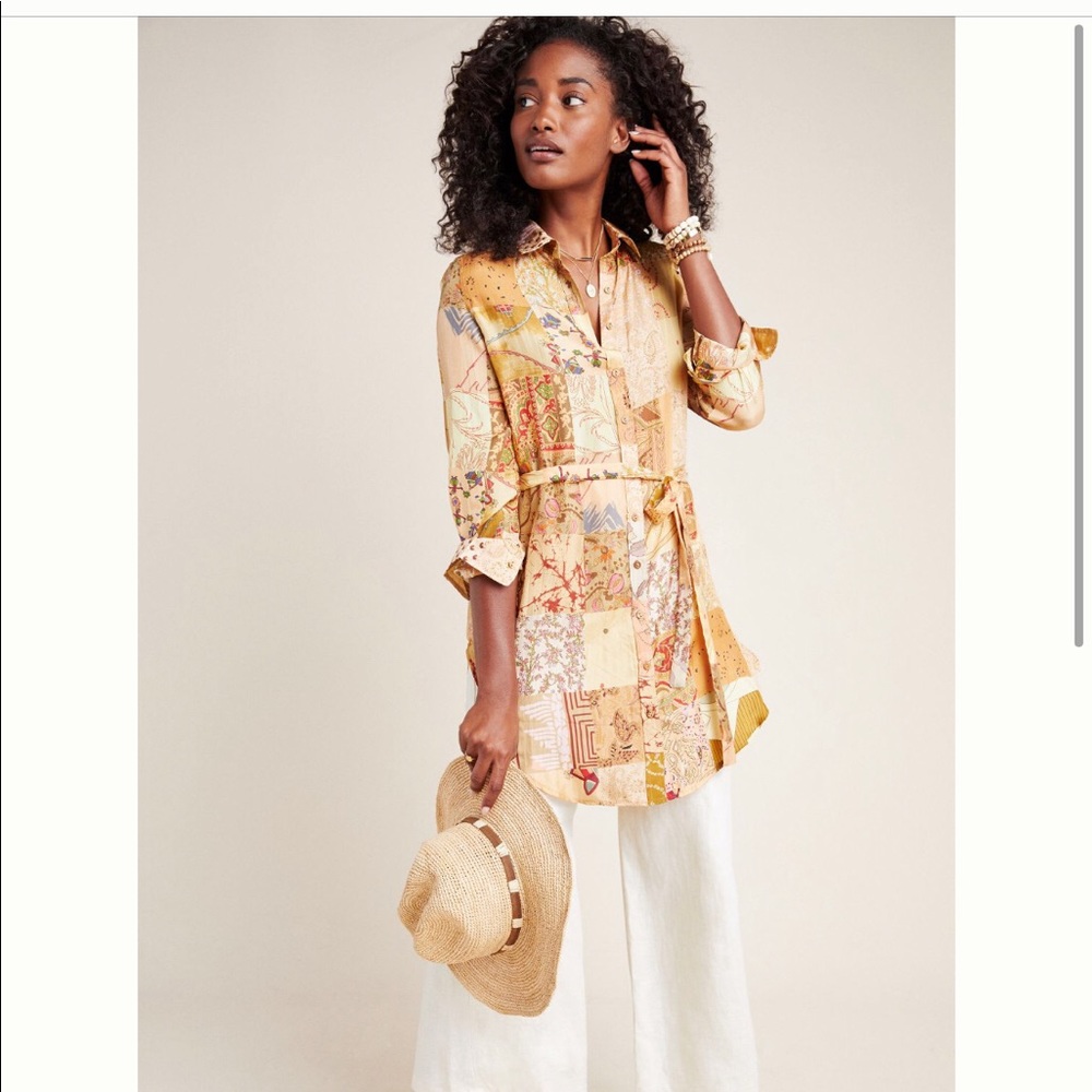 Anthropologie Mes Demoiselles Victoria Silk Tunic Size 0